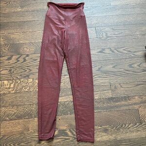 Burgundy High-Waisted Leggings